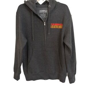A Beautiful Noise Neil Diamond Musical Zip Hoodie Charcoal Grey Sweet Caroline M